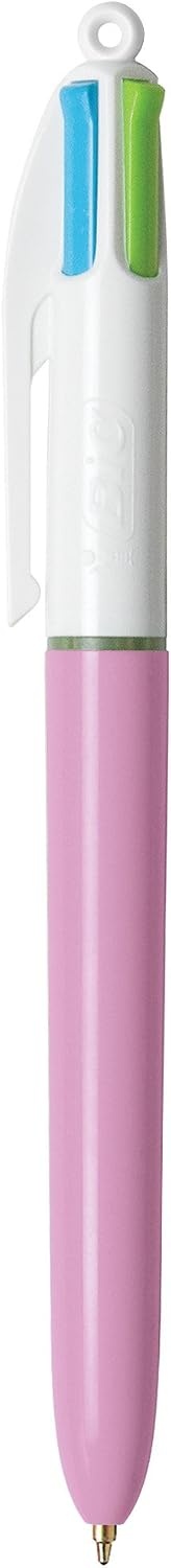 image:imageBIC 4Color Fashion Ballpoint Pen Medium Point 10mm Assorted Fashion Ink Colors Fun amp Colorful 4CountLavender