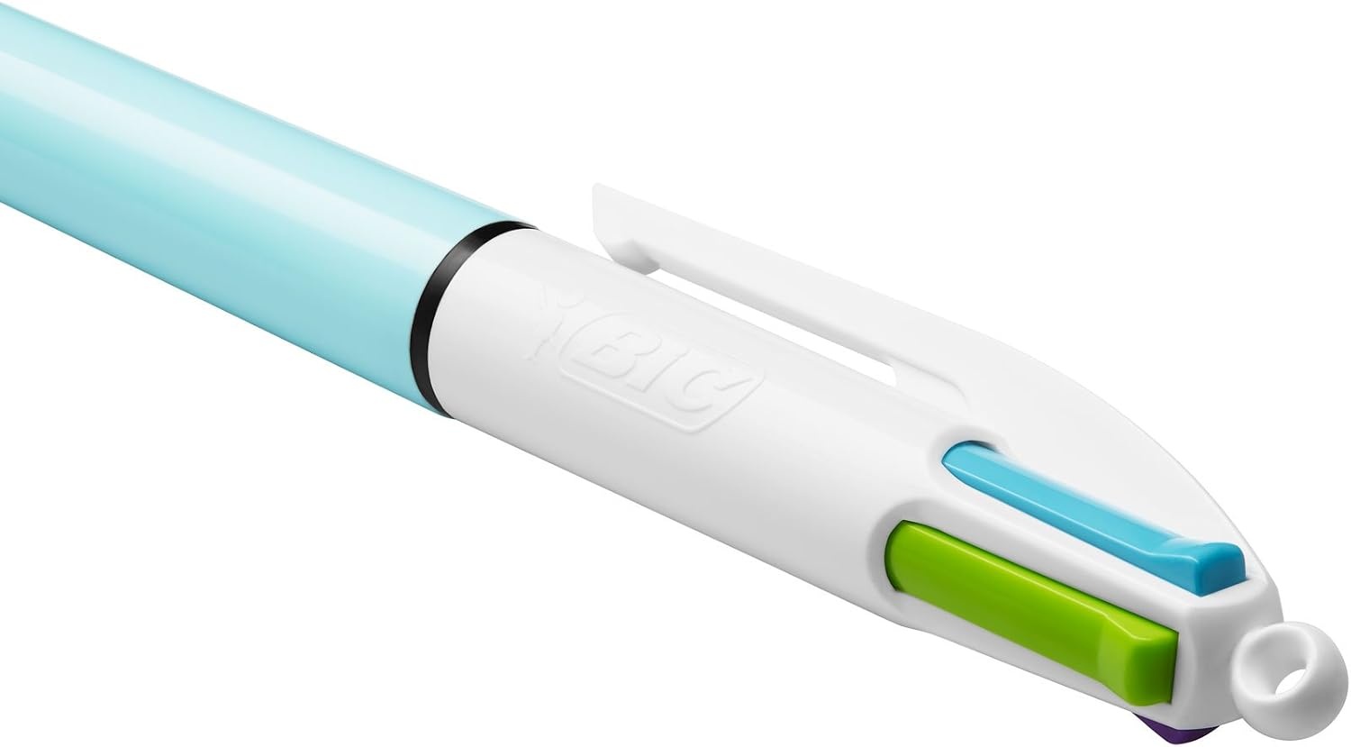 image:imageBIC 4Color Fashion Ballpoint Pen Medium Point 10mm Assorted Fashion Ink Colors Fun amp Colorful 4CountLight Blue