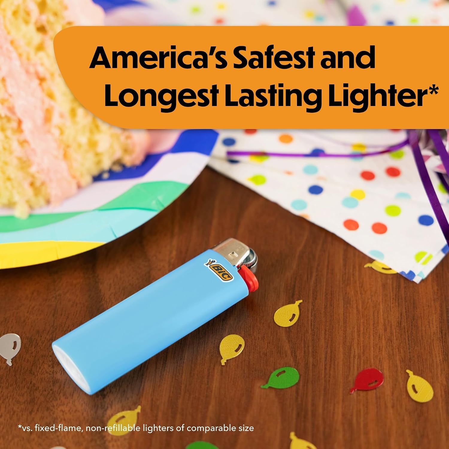 image:imageBIC Classic Maxi Pocket Lighter Safe and Reliable 8Pack Assorted ColorsAssorted