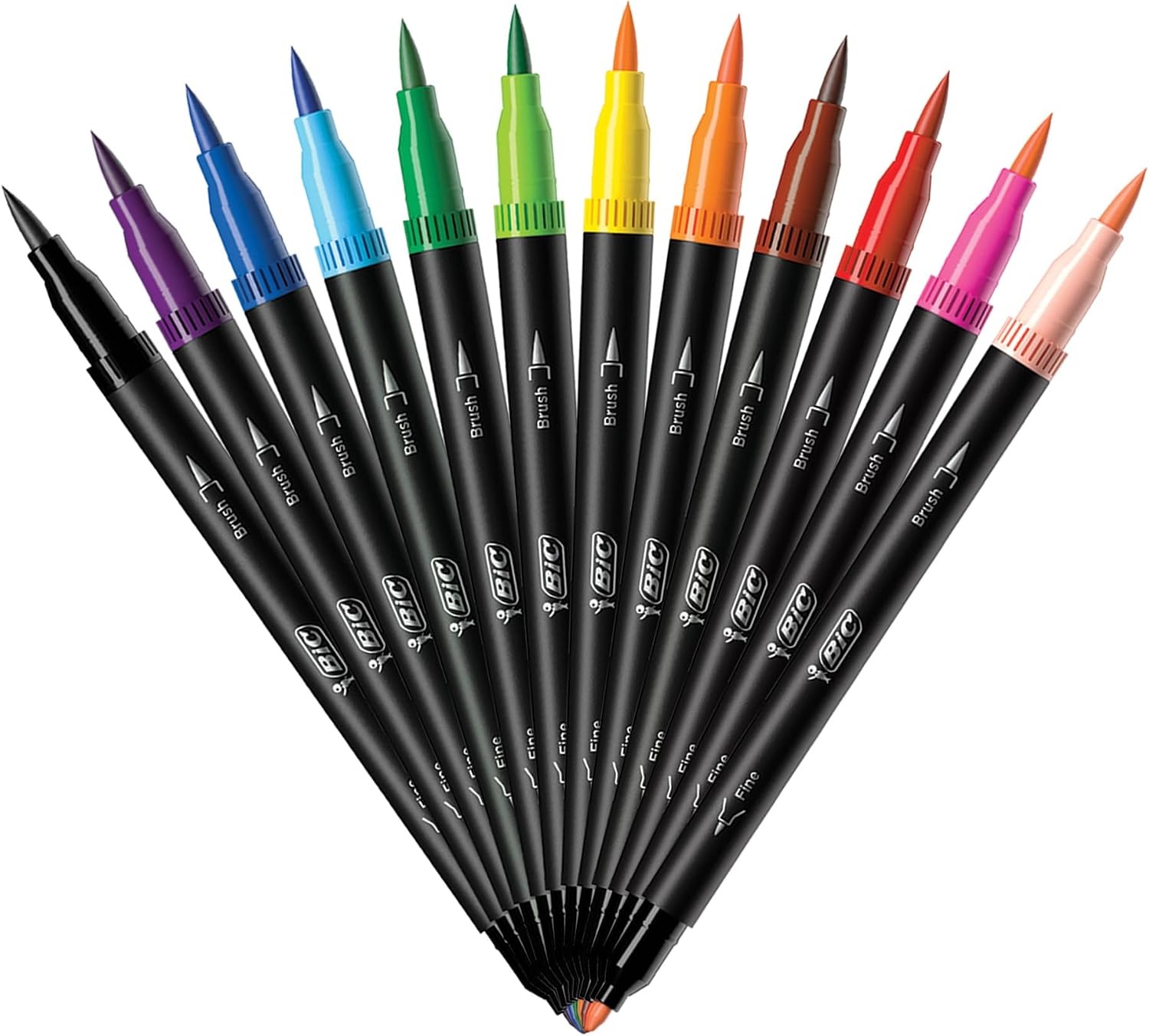 image:imageBIC Intensity 2 in 1 Dual Tip Fineliner Pens 12Count Pack Assorted Colors12 Count Pack of 1