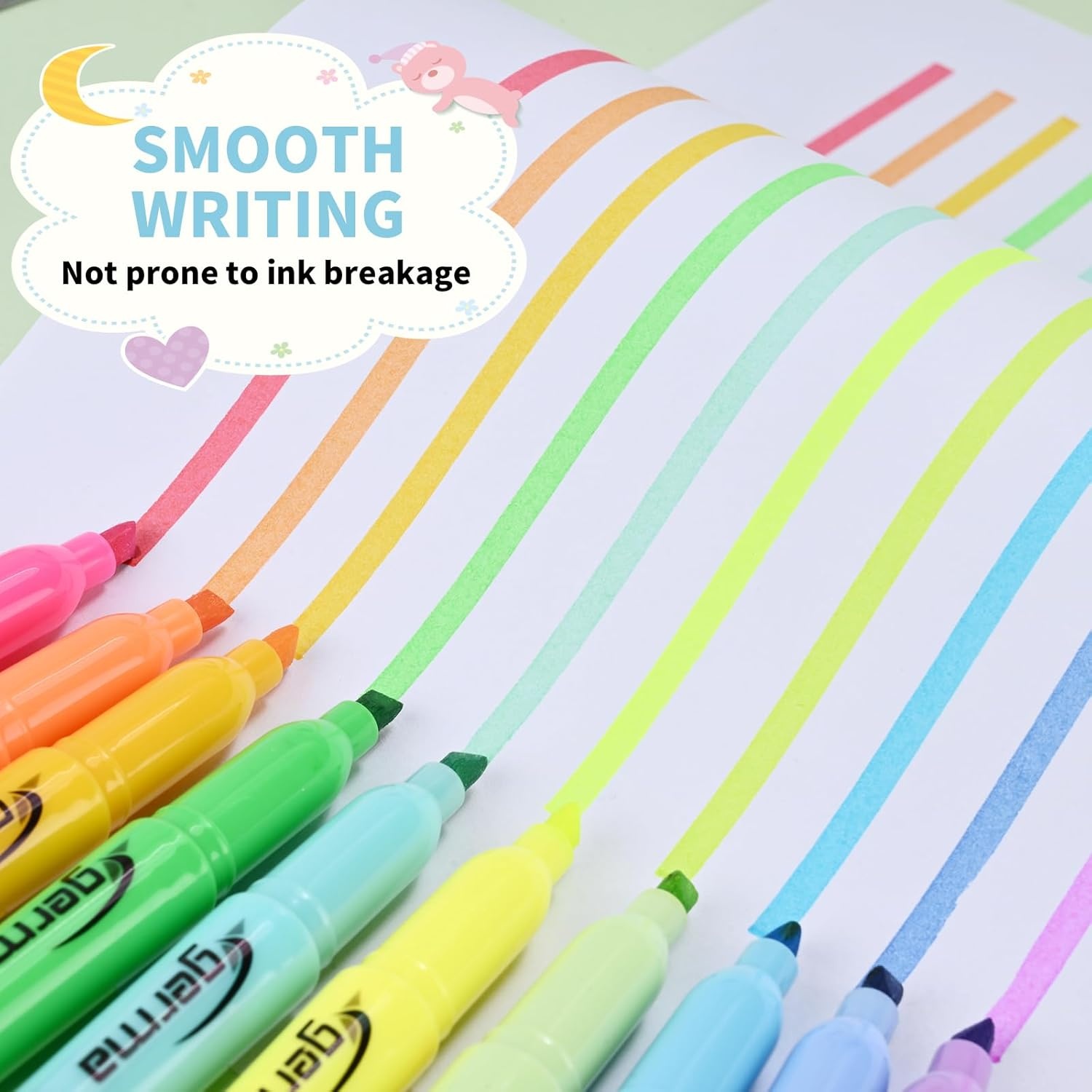 image:imageCgerma Highlighters 36 Pack Chisel Tip Green Highlighter Bright ColorsQuickly Drying Perfect for Students Kids Adults Classroom School Office12 color