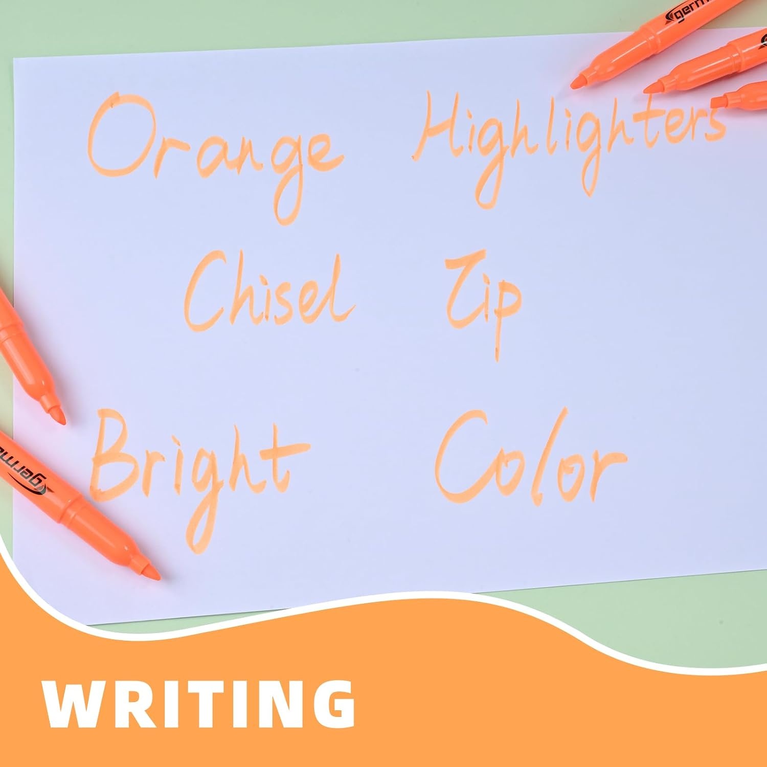 image:imageCgerma Highlighters 36 Pack Chisel Tip Green Highlighter Bright ColorsQuickly Drying Perfect for Students Kids Adults Classroom School Officeorange