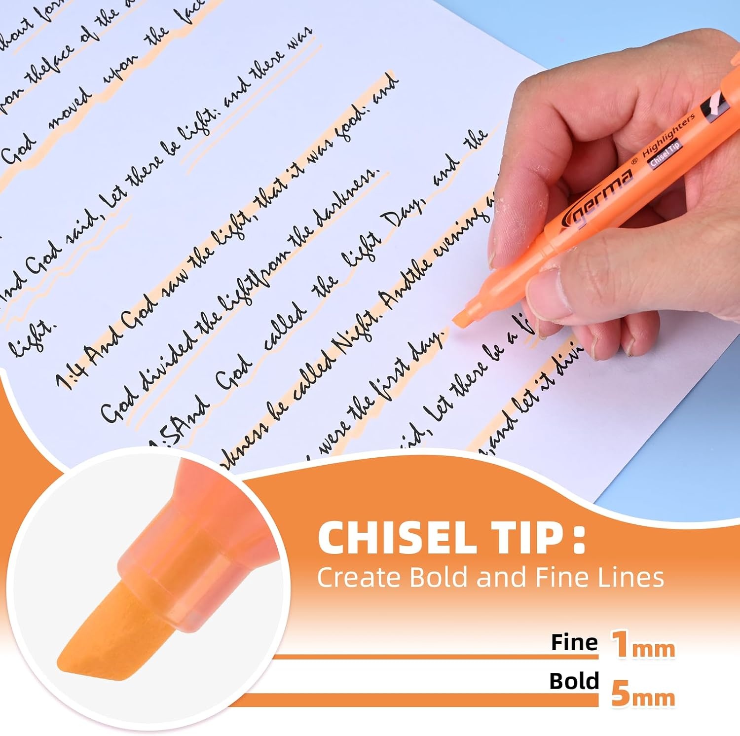 image:imageCgerma Highlighters 36 Pack Chisel Tip Green Highlighter Bright ColorsQuickly Drying Perfect for Students Kids Adults Classroom School Officeorange