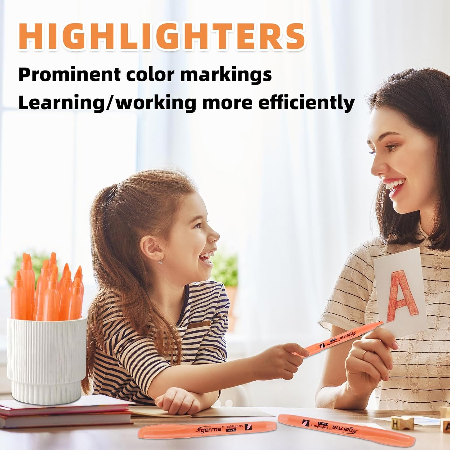 image:imageCgerma Highlighters 36 Pack Chisel Tip Green Highlighter Bright ColorsQuickly Drying Perfect for Students Kids Adults Classroom School Officeorange