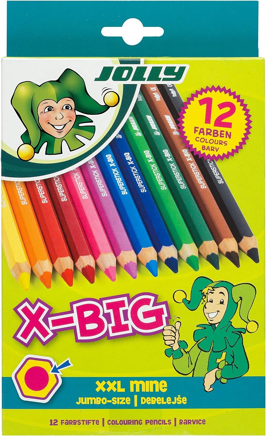 image:imageJolly XBig Jumbo Colored Pencils Set of 12 Perfect for Special Needs Art Therapy PreSchool and Early Learners Multicolor 30990001Multicolor