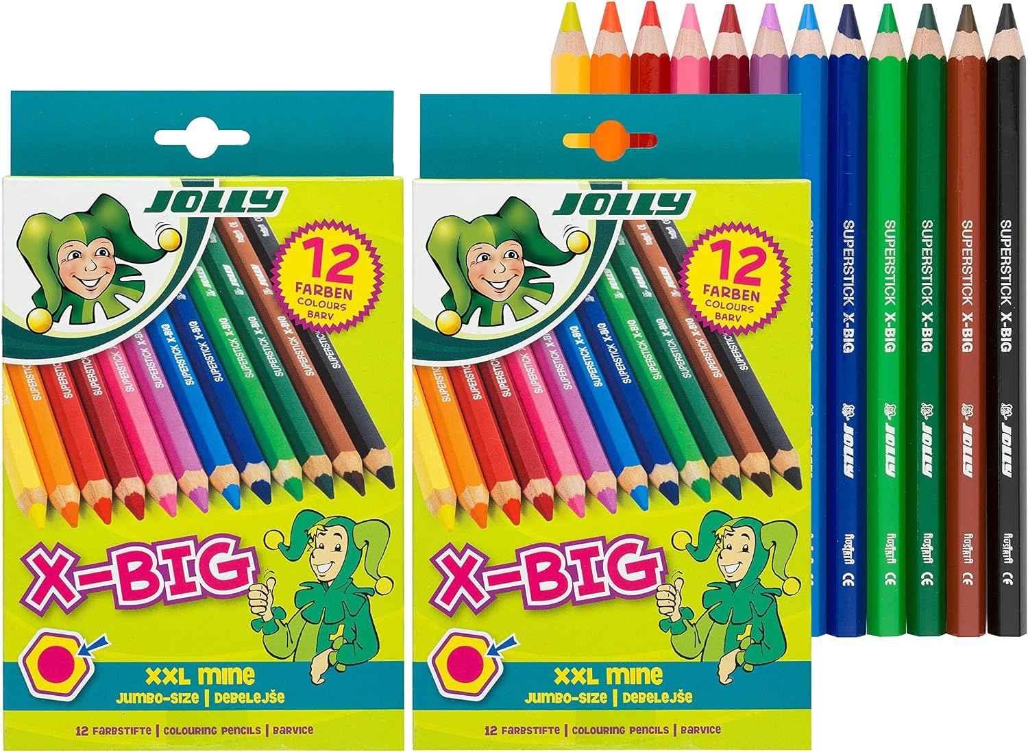 image:imageJolly XBig Jumbo Colored Pencils Set of 12 Perfect for Special Needs Art Therapy PreSchool and Early Learners Multicolor 30990001Multicolor