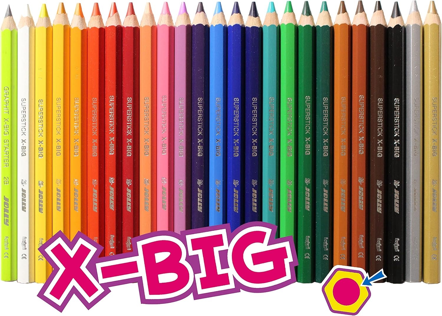 image:imageJolly XBig Jumbo Colored Pencils Set of 12 Perfect for Special Needs Art Therapy PreSchool and Early Learners Multicolor 30990001Multicolor