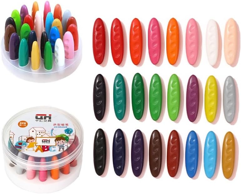 image:imagePeanut Crayons for Kids 36 Colors Washable Toddler Crayon NonToxic Baby Crayon for Ages 24 48  Large Crayons for Toddlers 13 Coloring Art Supplies Back to School Gift for BoysampGirlsMulticolor