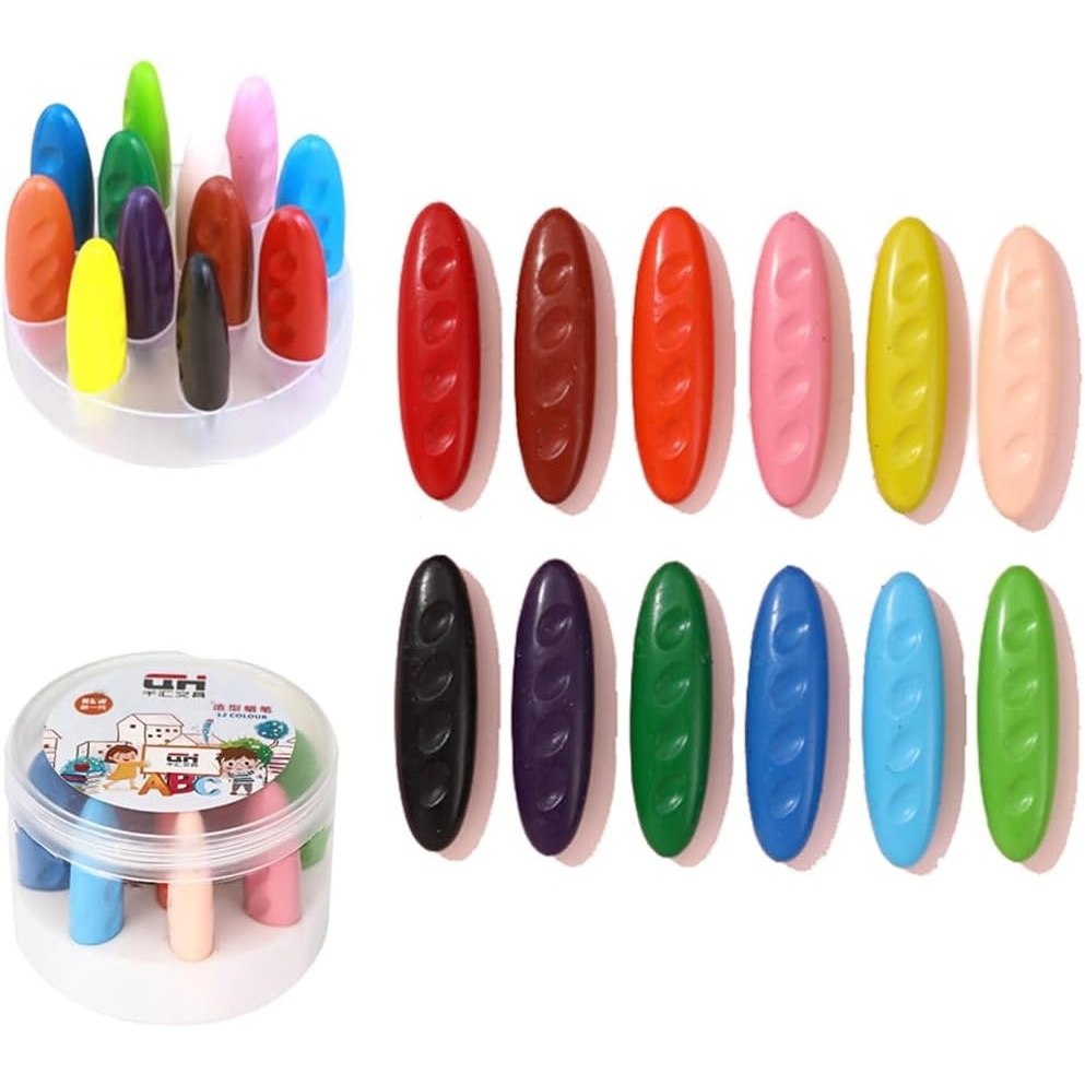 image:imagePeanut Crayons for Kids 36 Colors Washable Toddler Crayon NonToxic Baby Crayon for Ages 24 48  Large Crayons for Toddlers 13 Coloring Art Supplies Back to School Gift for BoysampGirlsMulticolor