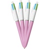 image:imageBIC 4Color Fashion Ballpoint Pen Medium Point 10mm Assorted Fashion Ink Colors Fun amp Colorful 4CountLavender