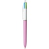 image:imageBIC 4Color Fashion Ballpoint Pen Medium Point 10mm Assorted Fashion Ink Colors Fun amp Colorful 4CountLavender