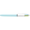 image:imageBIC 4Color Fashion Ballpoint Pen Medium Point 10mm Assorted Fashion Ink Colors Fun amp Colorful 4CountLight Blue