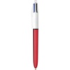 image:imageBIC 4Color Fashion Ballpoint Pen Medium Point 10mm Assorted Fashion Ink Colors Fun amp Colorful 4CountRed