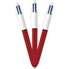 image:imageBIC 4Color Fashion Ballpoint Pen Medium Point 10mm Assorted Fashion Ink Colors Fun amp Colorful 4CountRed