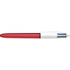 image:imageBIC 4Color Fashion Ballpoint Pen Medium Point 10mm Assorted Fashion Ink Colors Fun amp Colorful 4CountRed