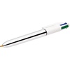 image:imageBIC 4Color Fashion Ballpoint Pen Medium Point 10mm Assorted Fashion Ink Colors Fun amp Colorful 4CountSilver