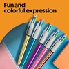 image:imageBIC 4Color Rainbow Shine Limited Edition Set Box of 15 Pens Retractable Ball Pens Medium Point 10mmBlack  Blue  Green  Red Ink