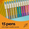 image:imageBIC 4Color Rainbow Shine Limited Edition Set Box of 15 Pens Retractable Ball Pens Medium Point 10mmBlack  Blue  Green  Red Ink