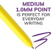 image:imageBIC 4Color Retractable Ballpoint Pen 3Count Pack Comfortable Grip10 Assorted Ink Colors
