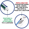 image:imageBIC 4Color Retractable Ballpoint Pen 3Count Pack Comfortable GripBlack  Blue  Green  Red Ink