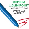 image:imageBIC 4Color Retractable Ballpoint Pen 3Count Pack Comfortable GripBlack  Blue  Green  Red Ink