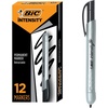 image:imageBIC Intensity Black Permanent Markers Fine Point 12Count Pack of MarkersBlack