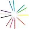 image:imageBIC Kids Kid Couleur Felt Tip Colouring Pens  Assorted Colours Cardboard Wallet of 241 Count Pack of 12