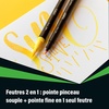 image:imageBic Intensity Felt Tip Pens Dual Tips with Fine and Brush Tips Vibrant Colouring Pens School Supplies for Kids or Adults 12 PackBox of 12