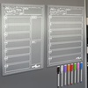 image:imageCHALKY CROWN Acrylic Magnetic Weekly Planner  Clear  145 x 1021 Pack