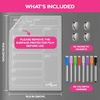 image:imageCHALKY CROWN Acrylic Magnetic Weekly Planner  Clear  145 x 1021 Pack