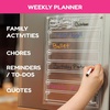 image:imageCHALKY CROWN Acrylic Magnetic Weekly Planner  Clear  145 x 1021 Pack