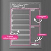 image:imageCHALKY CROWN Acrylic Magnetic Weekly Planner  Clear  145 x 1021 Pack