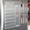 image:imageCHALKY CROWN Acrylic Magnetic Weekly Planner  Clear  145 x 1021 Pack