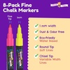 image:imageCHALKY CROWN Jumbo Liquid Chalk Markers  Bold Colors  8 Pack 15mmBold 1mm  8 Pack