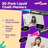 image:imageCHALKY CROWN Jumbo Liquid Chalk Markers  Bold Colors  8 Pack 15mmBold 6mm  20 Pack