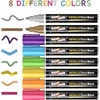 image:imageCHALKY CROWN Jumbo Liquid Chalk Markers  Bold Colors  8 Pack 15mmMetallic 6mm  8 Pack