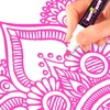 image:imageCHALKY CROWN White Liquid Chalk Markers  White  5 Pack 6mm TipPink