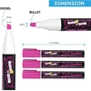 image:imageCHALKY CROWN White Liquid Chalk Markers  White  5 Pack 6mm TipPink