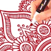 image:imageCHALKY CROWN White Liquid Chalk Markers  White  5 Pack 6mm TipRed