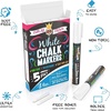 image:imageCHALKY CROWN White Liquid Chalk Markers  White  5 Pack 6mm TipWhite