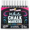 image:imageCHALKY CROWN White Liquid Chalk Markers  White  5 Pack 6mm TipWhite
