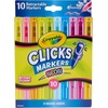 image:imageCrayola Clicks Retractable Markers Bold 10ct Teacher Classroom School Supplies Spring Crafts No Dry Washable Markers for KidsNeon