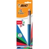 image:imageBIC 4Color 31 Retractable Ballpoint Pen 07 mm Pencil 1 CountBlack  Blue  Green  Red Ink