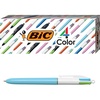 image:imageBIC 4Color Fashion Ballpoint Pen Medium Point 10mm Assorted Fashion Ink Colors Fun amp Colorful 4CountLight Blue