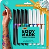 image:imageBIC BodyMark Temporary Tattoo Markers for Skin Color Collection Flexible Brush Tip Assorted Colors SkinSafe Cosmetic Quality Pack of 6 48 Count TotalColor Collection