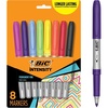 image:imageBIC Intensity Assorted Colors Fashion Permanent Markers Fine Point 8Count Pack of Color Markers With NonSlip Grip for Comfort and ControlVibrant Assorted