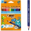 image:imageBIC Kids Evolution Triangle Coloured Pencils Ideal for Small Kids 2 Years and Up Extra Resistant 12 Pack1 Count Pack of 12