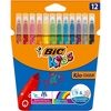 image:imageBIC Kids Kid Couleur Felt Tip Colouring Pens  Assorted Colours Cardboard Wallet of 241 Count Pack of 12