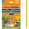 image:imageBIC Kids Smooth Colouring Pencils Made from 100 Responsibly Sourced Wood Assorted Standard Metallic Pastel and Neon Colours Pack of 541 Count Pack of 36