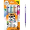 image:imageBIC XtraSparkle Number 2 Mechanical Pencils With Erasers Medium Point 07mm 15Count Pack Cute Mechanical Pencils for Girls Boys and Adults Barrel Colors May VarySparkle Edition